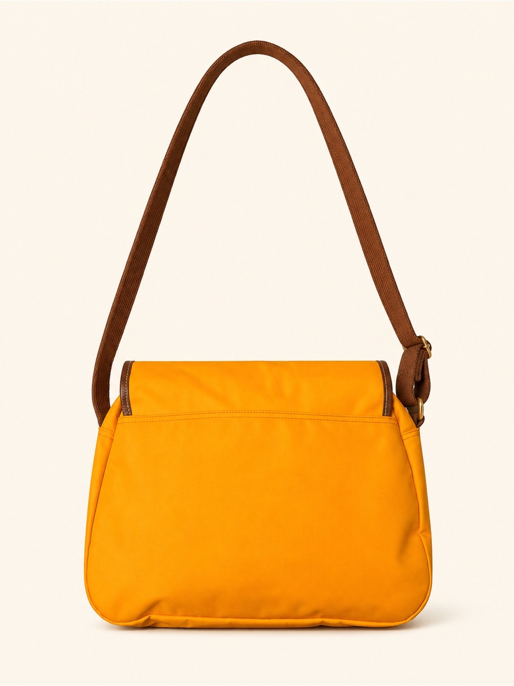 Longchamp Vintage Le Pliage Orange Nylon Messenger Crossbody Bag - Picture 2 of 11